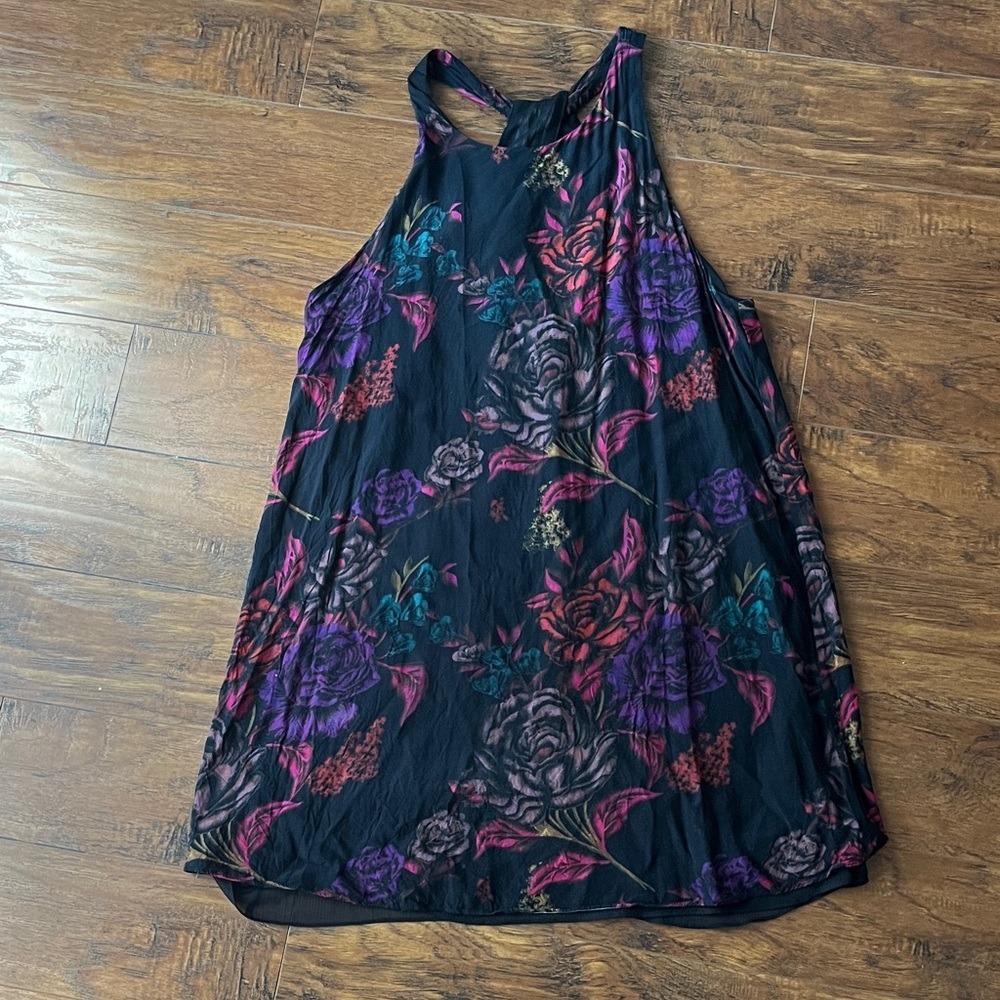 Alice + Olivia Black Floral Tank‎ Dress